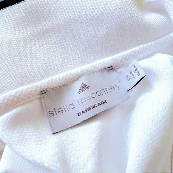 EUC♥️ADIDAS STELLA McCARTNEY SLEEVELESS QUARTER ZIP POLO TOP SHIRT TANK WHITE XS - Picture 5 of 6